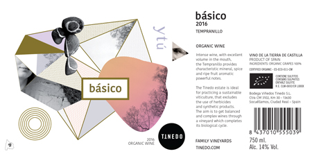 BASICO, etiqueta de vino