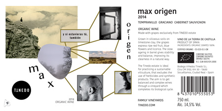 MAX ORIGEN, wine label