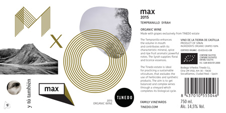 MAX, wine label.